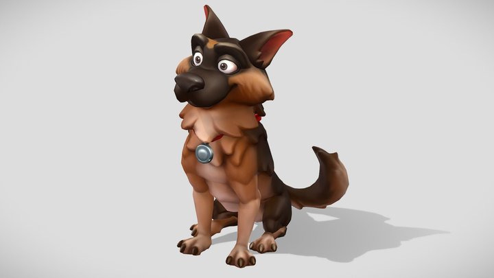 German Shepherd 3D Model