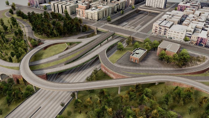 [FREE] New York, Highway Interstate 95 3D Model