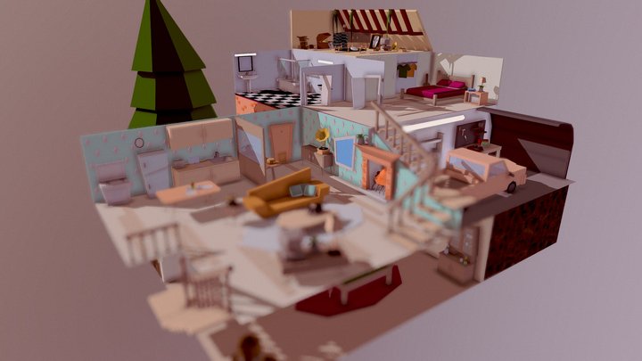 Isometric House 3D Model