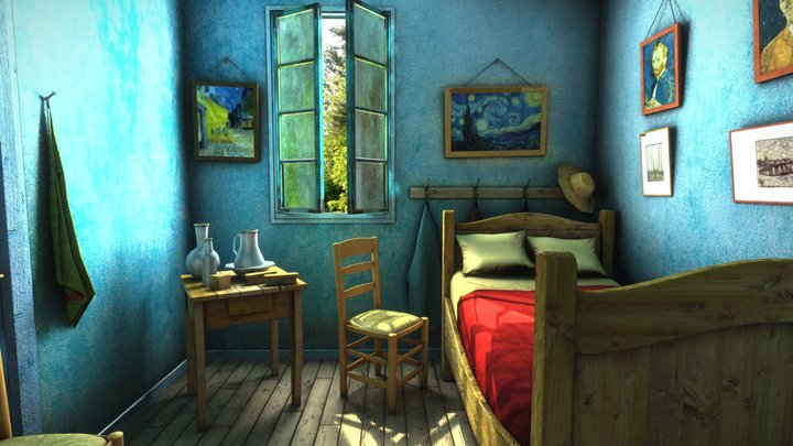 Camera Limits Demo: Van Gogh - Bedroom in Arles 3D Model