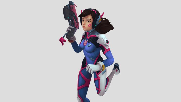 D.Va Base Default - HotS 3D Model