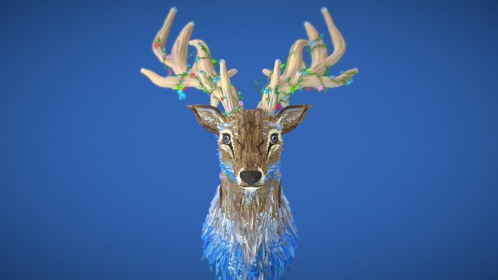 CoolPaintrVR - Blue Deer 3D Model