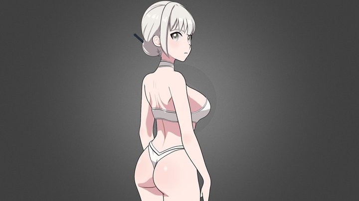 Mio - Bikini girl 3D Model