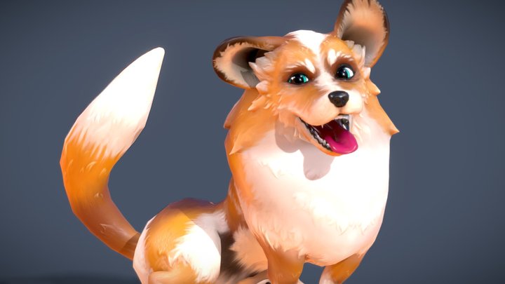 Corgi Animated 3D Model