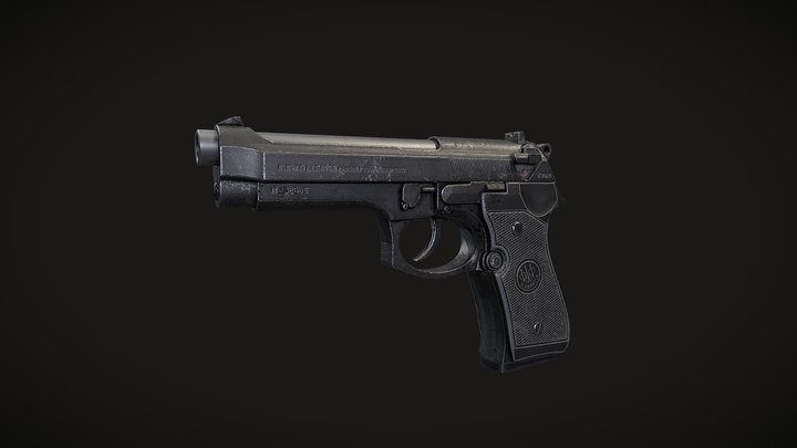 Beretta 92 3D Model