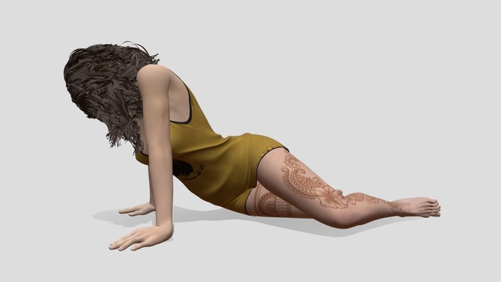 The girl on the floor 3D Model