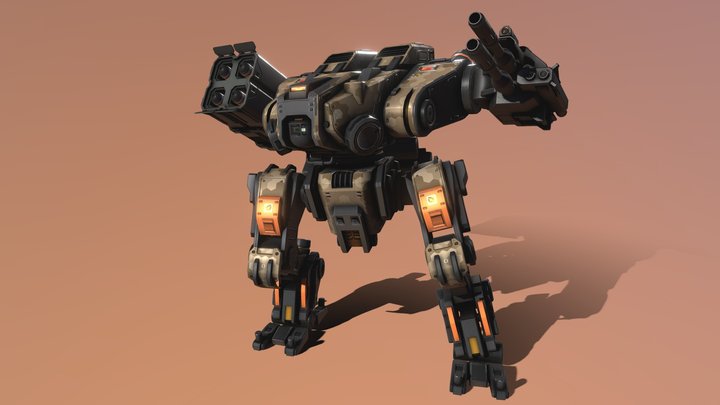 Light Mecha 3D Model