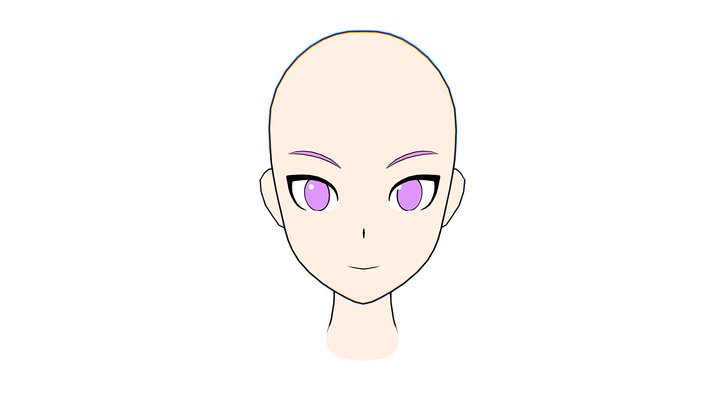 Anime Head - Pratice - Free download 3D Model