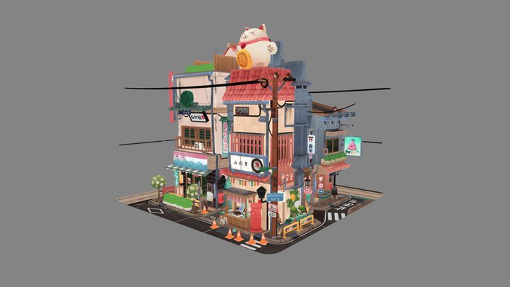 Sketchfab 3D Editor Challenge: Littlest Tokyo 3D Model